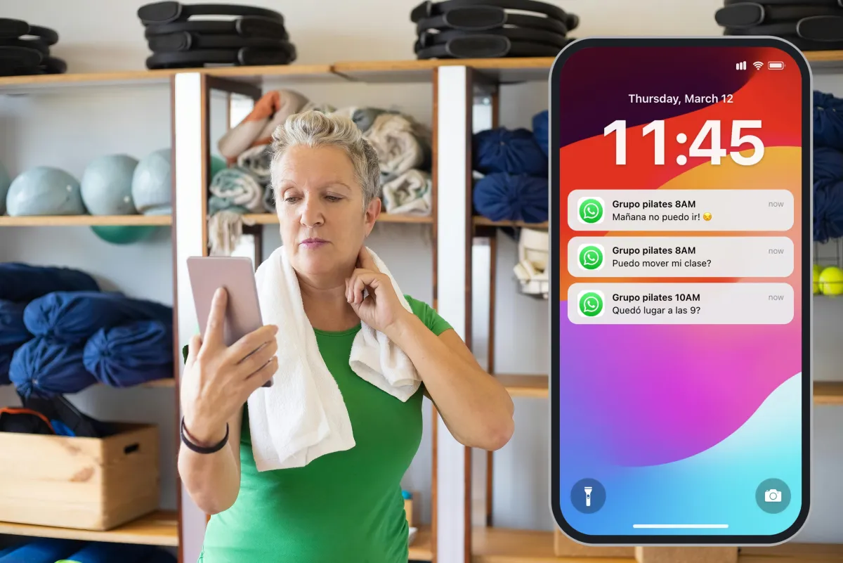 Problemas de usar WhatsApp para gestionar un estudio de Pilates